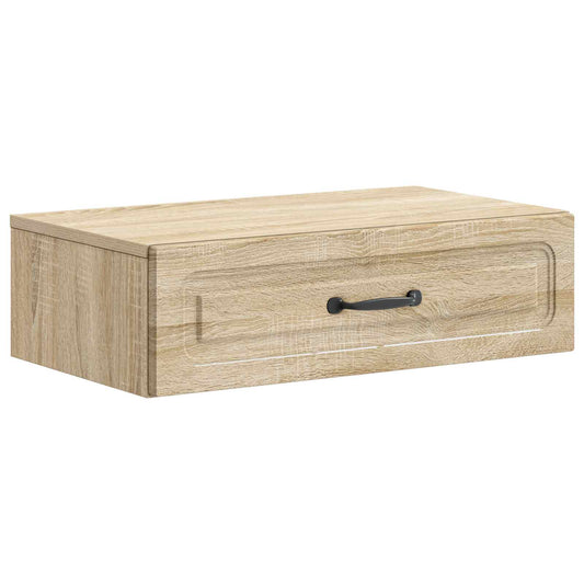 Tavolino da Parete Laterale Rovere Sonoma 59 x 34,5 x 17 cm | homemem39
