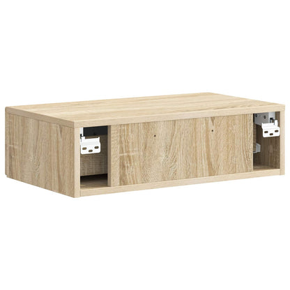 Tavolino da Parete Laterale Rovere Sonoma 59 x 34,5 x 17 cm