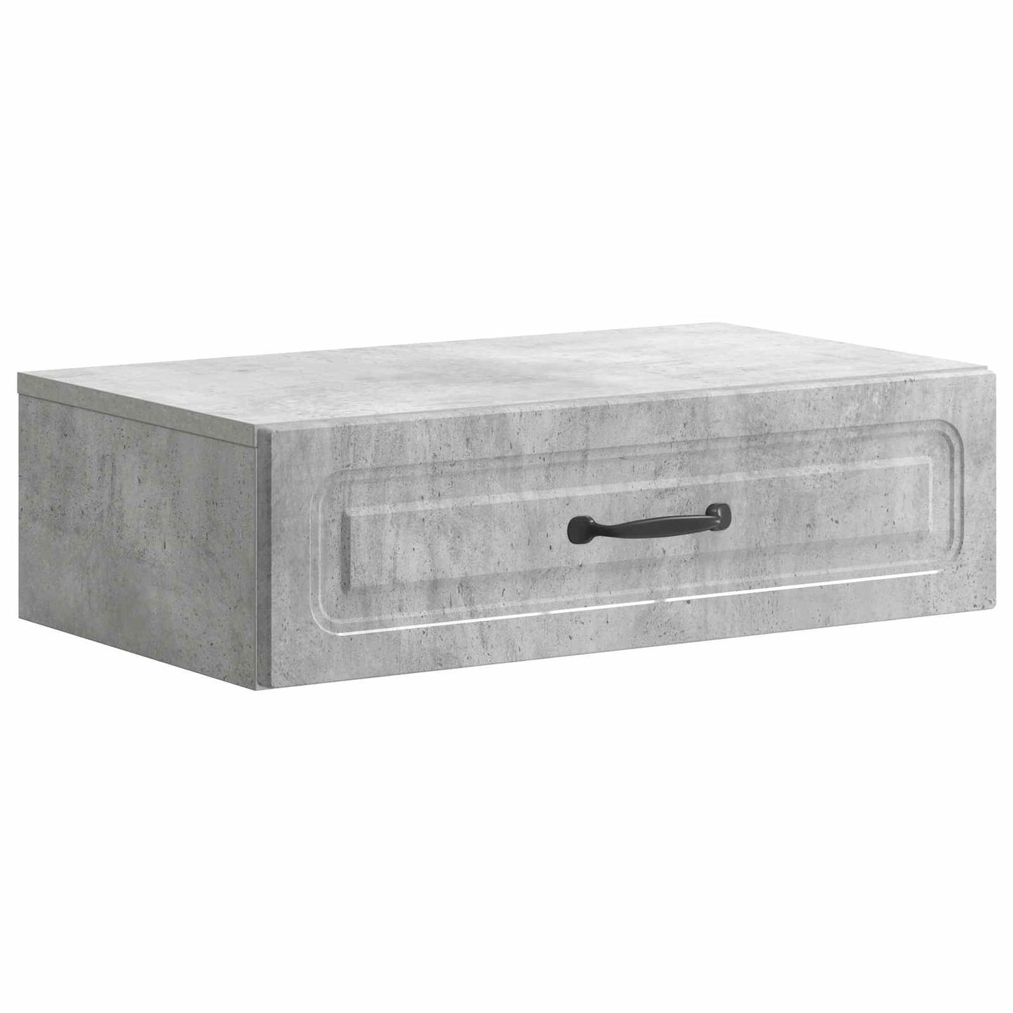 Tavolino da Parete Laterale Grigio Cemento 59 x 34,5 x 17 cm