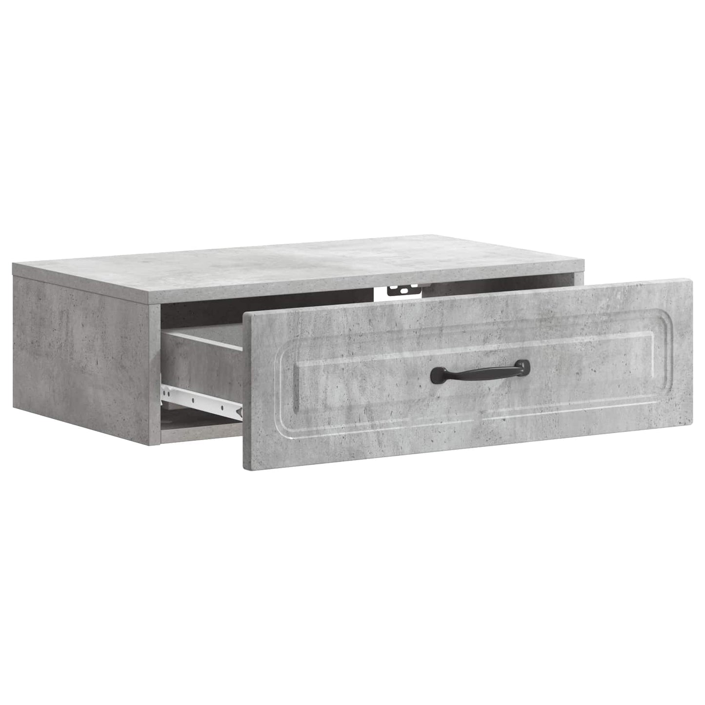 Tavolino da Parete Laterale Grigio Cemento 59 x 34,5 x 17 cm