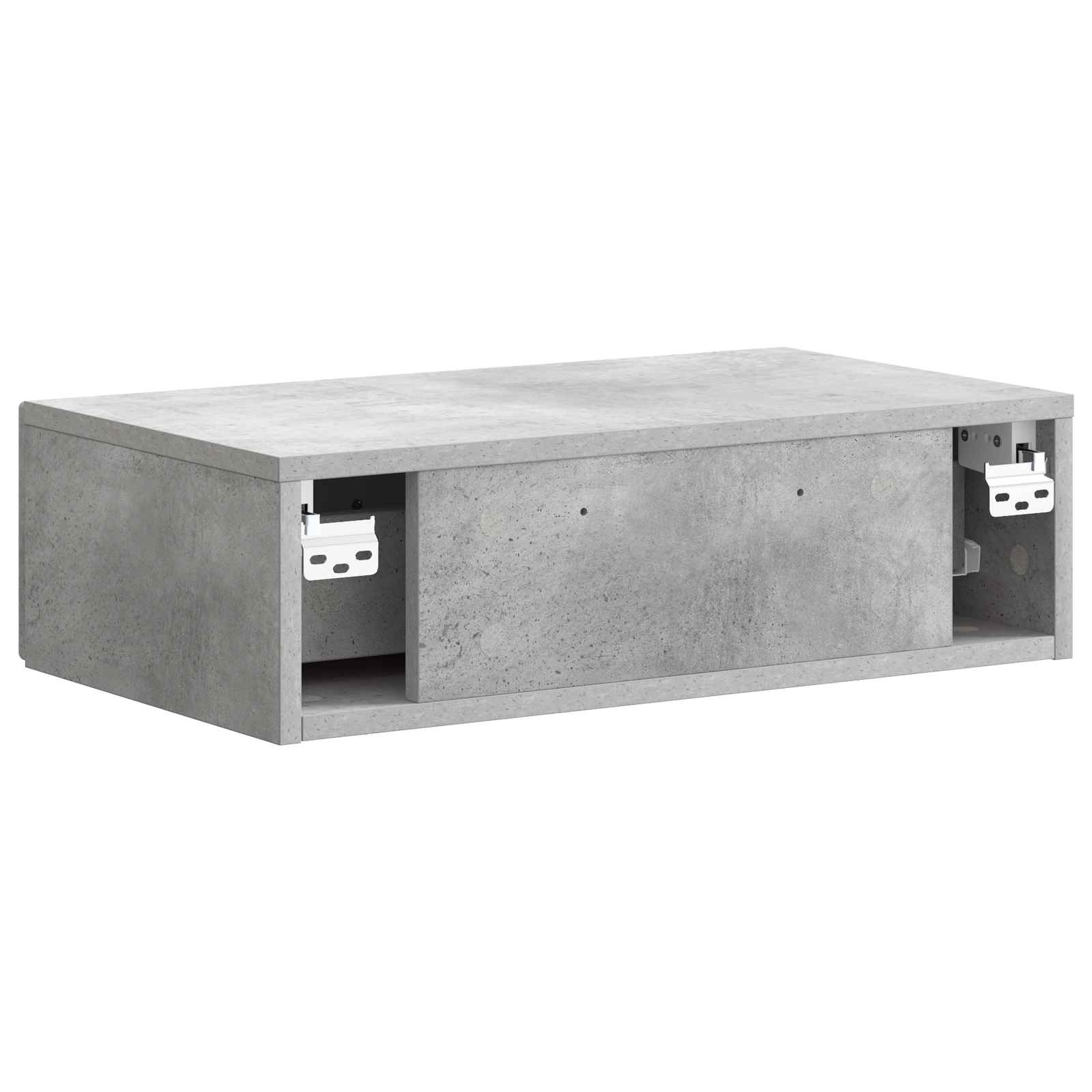 Tavolino da Parete Laterale Grigio Cemento 59 x 34,5 x 17 cm | homemem39