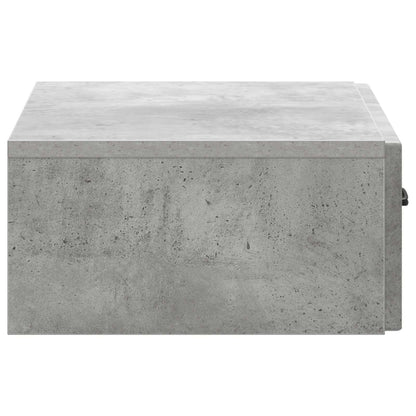 Tavolino da Parete Laterale Grigio Cemento 59 x 34,5 x 17 cm