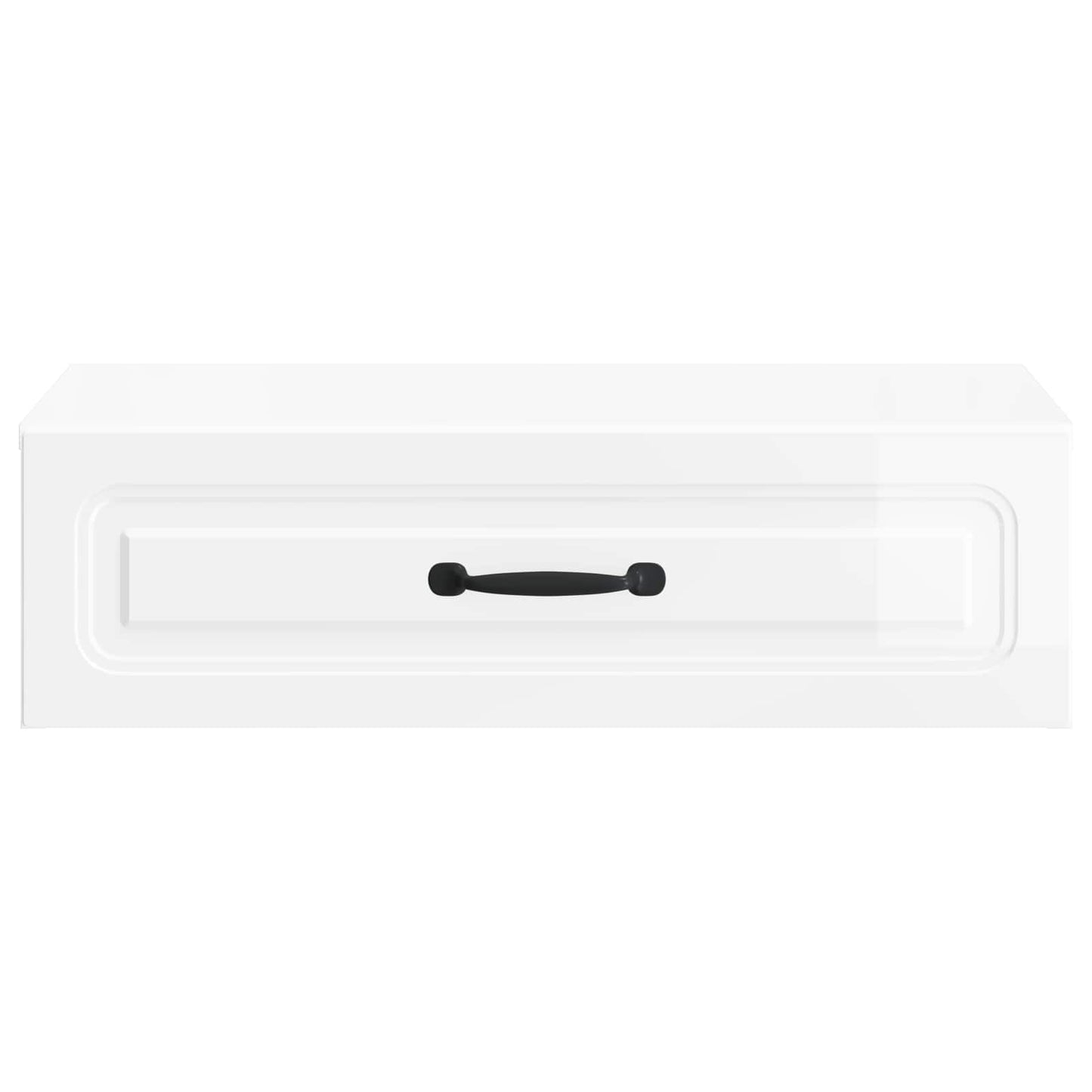 Tavolino da Parete Laterale Bianco Lucido 59 x 34,5 x 17 cm | homemem39