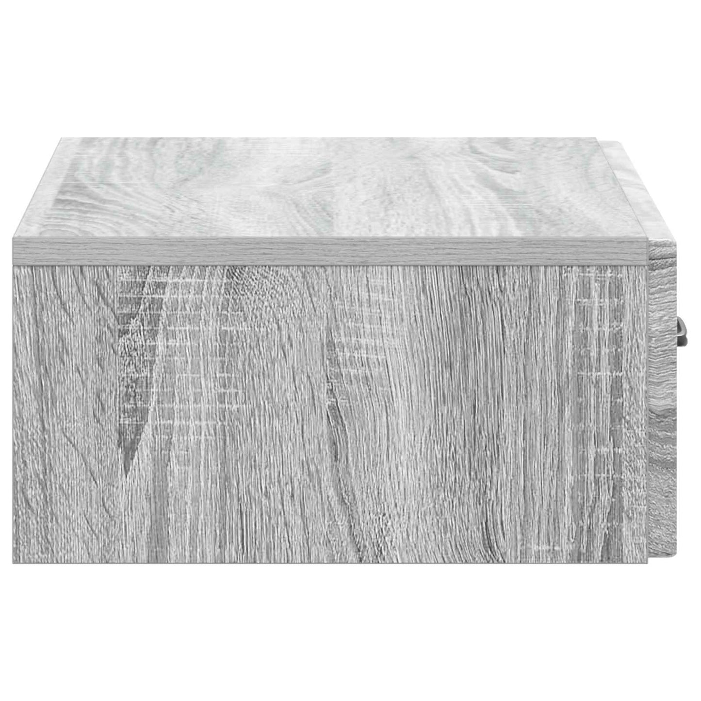 Tavolino da Parete Laterale Grigio Sonoma 59 x 34,5 x 17 cm