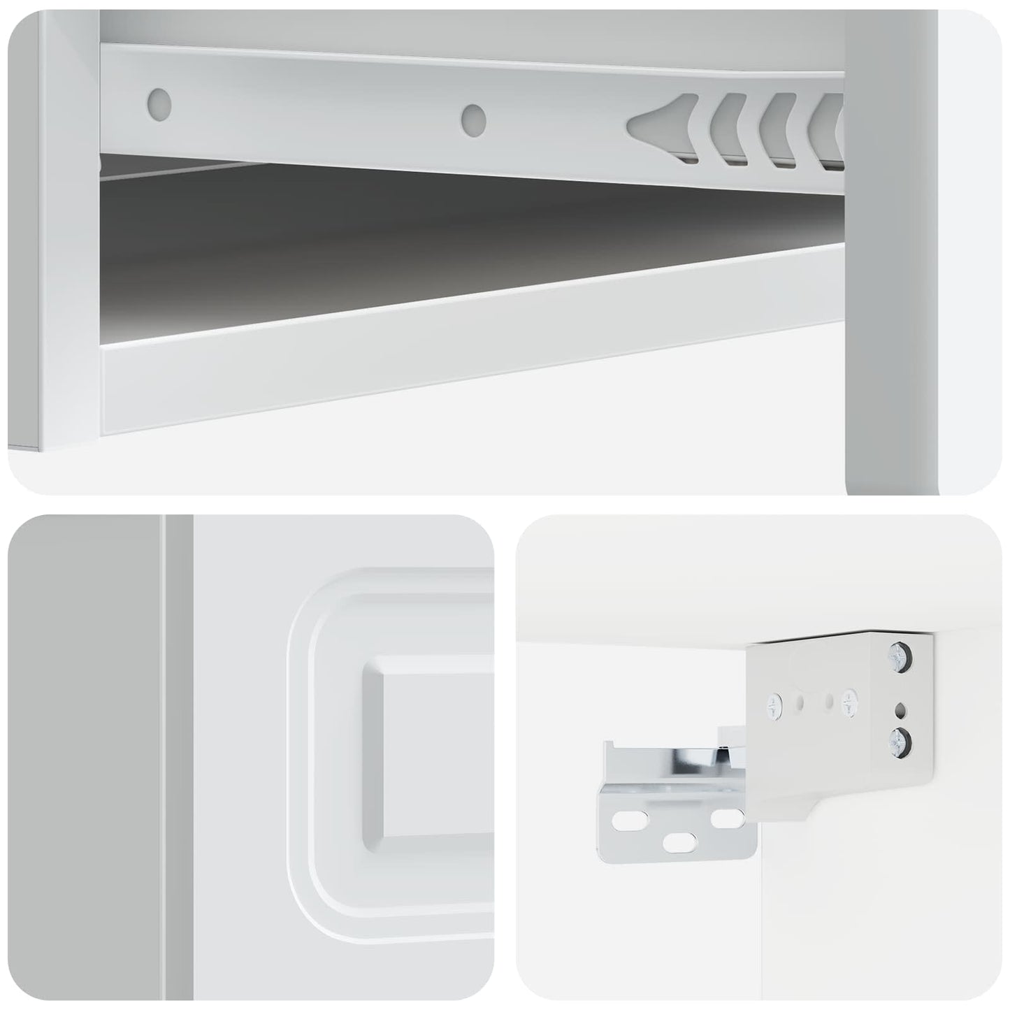 Tavolino da Parete Laterale Bianco 87,5 x 34,5 x 17 cm | homemem39