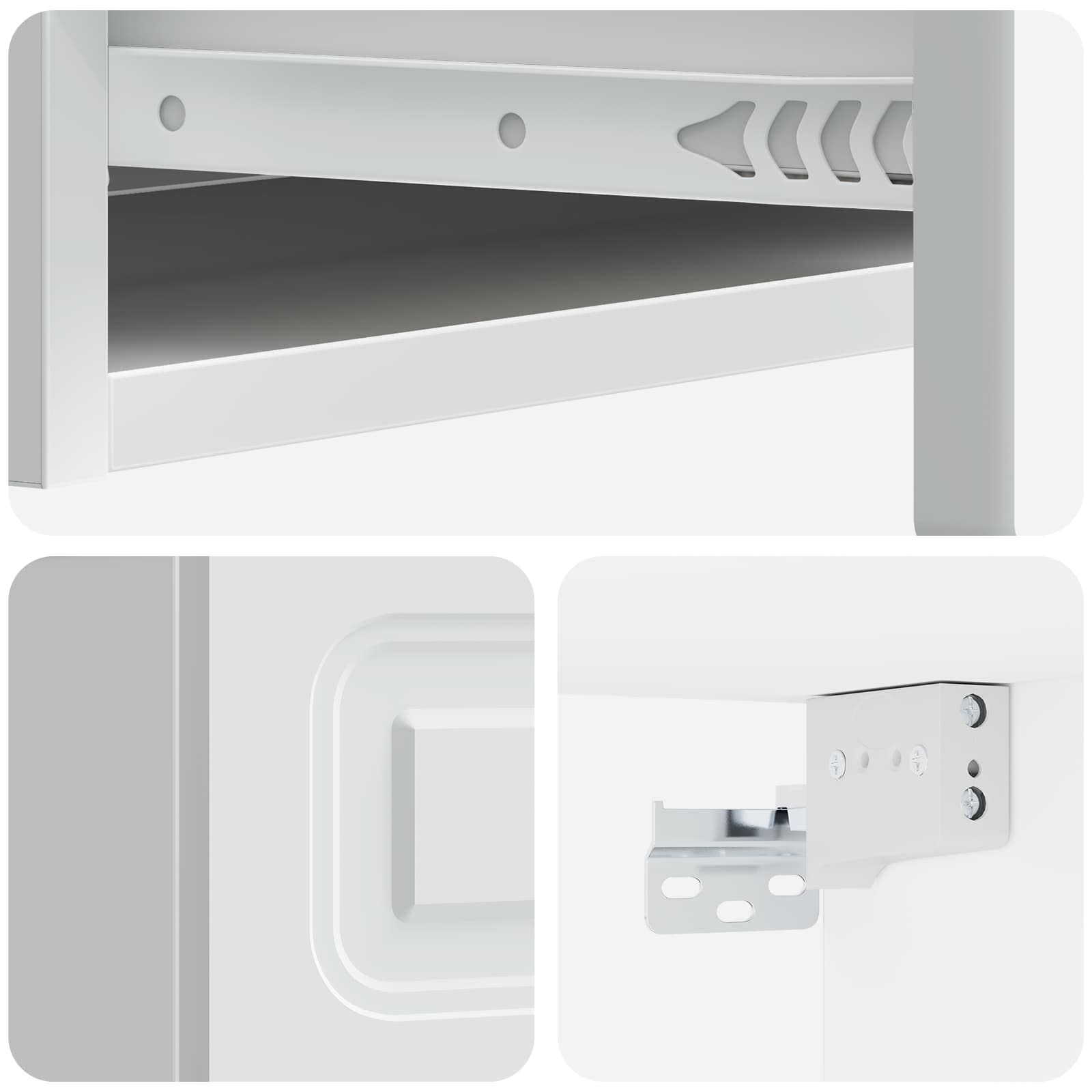 Tavolino da Parete Laterale Bianco 87,5 x 34,5 x 17 cm | homemem39