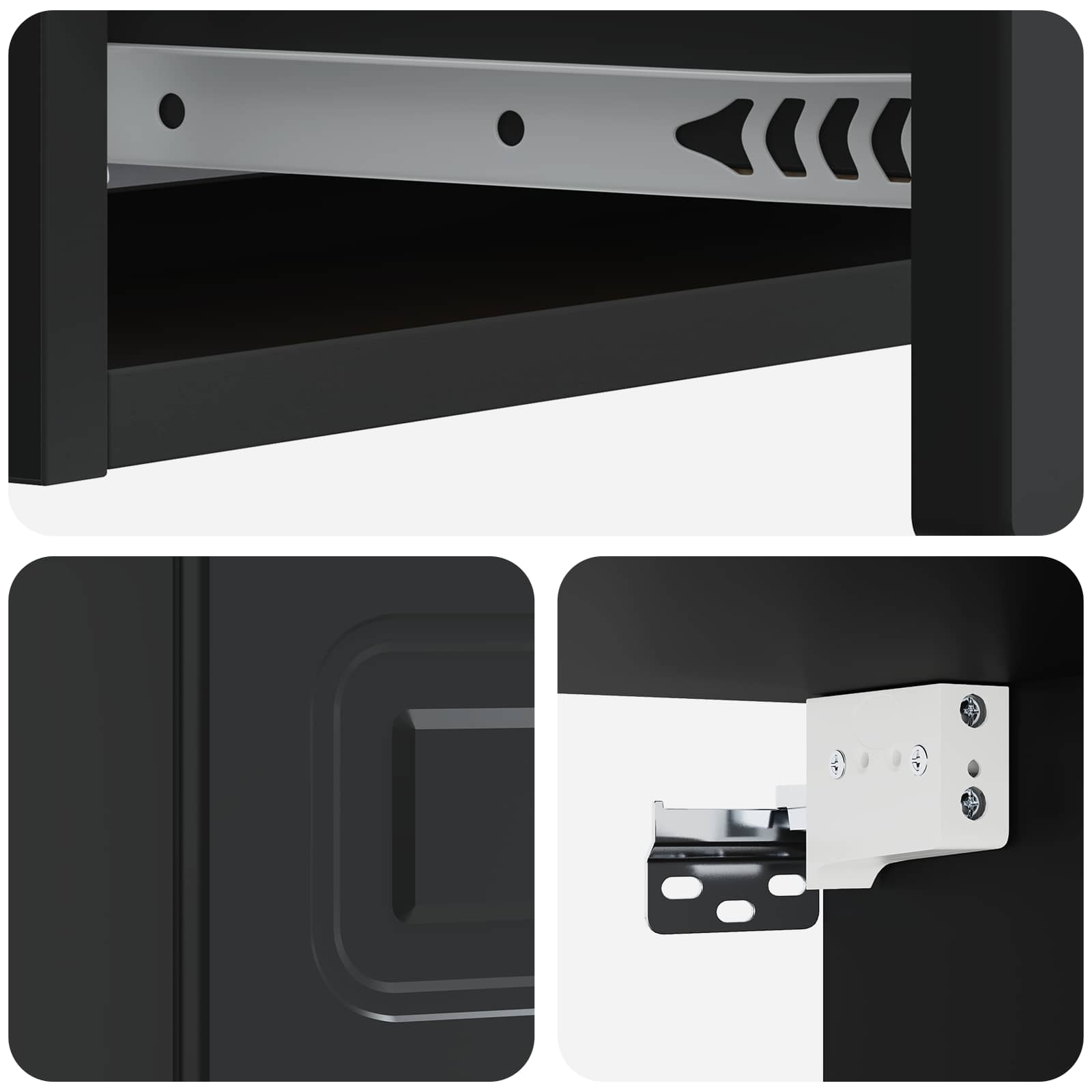 Tavolino da Parete Laterale Nero 87,5 x 34,5 x 17 cm | homemem39