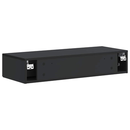 Tavolino da Parete Laterale Nero 87,5 x 34,5 x 17 cm | homemem39