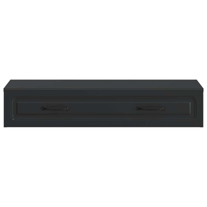 Tavolino da Parete Laterale Nero 87,5 x 34,5 x 17 cm