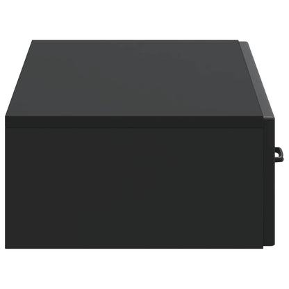 Tavolino da Parete Laterale Nero 87,5 x 34,5 x 17 cm