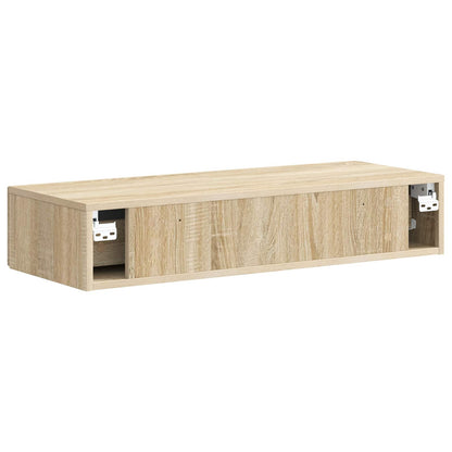 Tavolino da Parete Laterale Rovere Sonoma 87,5 x 34,5 x 17 cm | homemem39
