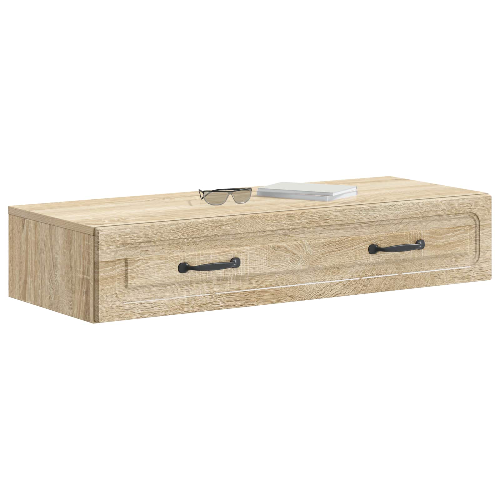 Tavolino da Parete Laterale Rovere Sonoma 87,5 x 34,5 x 17 cm | homemem39