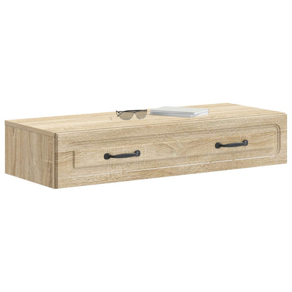 Tavolino da Parete Laterale Rovere Sonoma 87,5 x 34,5 x 17 cm | homemem39