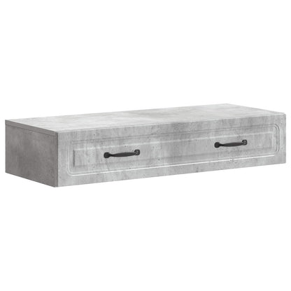 Tavolino da Parete Laterale Grigio Cemento 87,5 x 34,5 x 17 cm | homemem39
