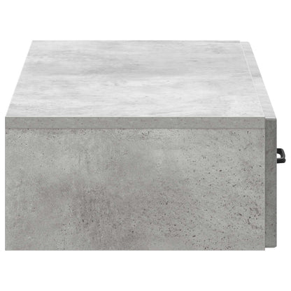 Tavolino da Parete Laterale Grigio Cemento 87,5 x 34,5 x 17 cm | homemem39