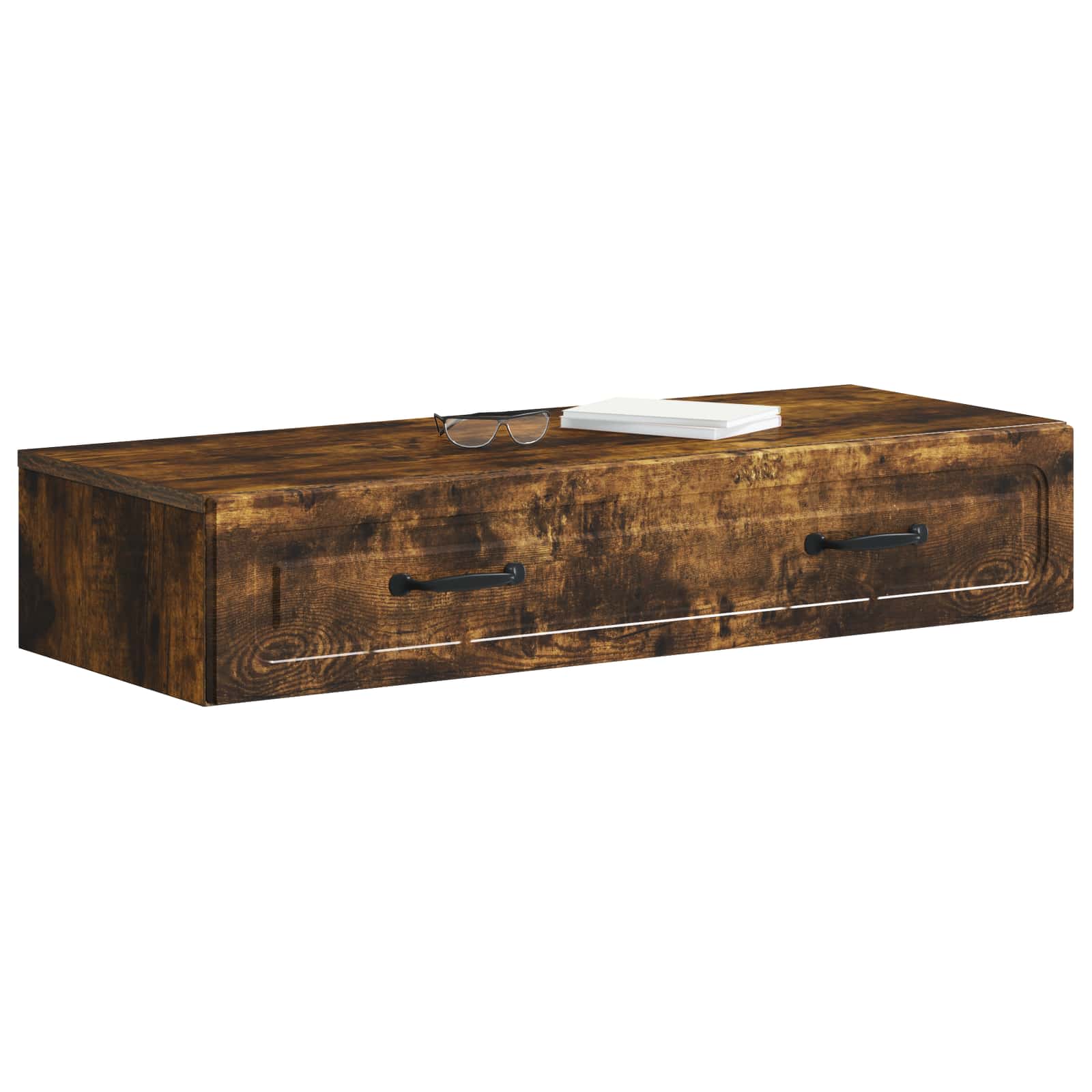 Tavolino da Parete Laterale Rovere Fumo 87,5 x 34,5 x 17 cm | homemem39