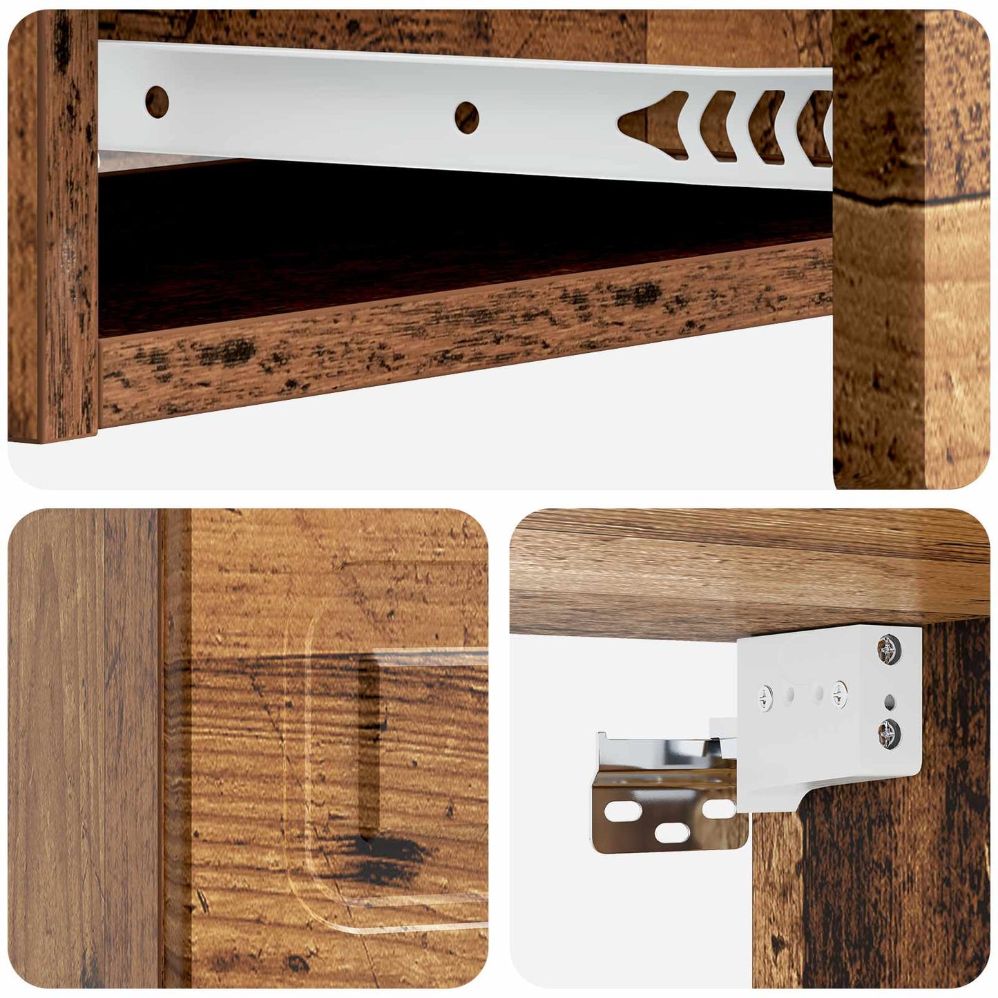 Tavolino da Parete Laterale Legno antico 87,5 x 34,5 x 17 cm | homemem39