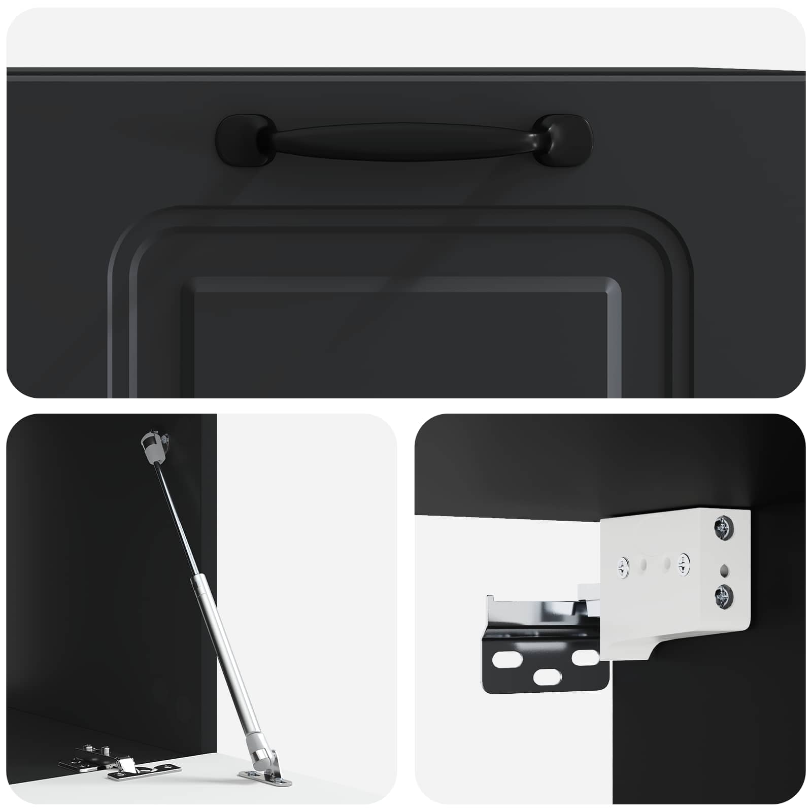 Mobile Porta TV da Muro Nero 59,5 x 41 x 30 cm | homemem39