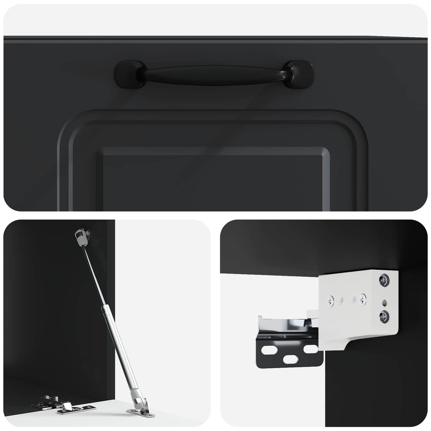 Mobile Porta TV da Muro Nero 59,5 x 41 x 30 cm