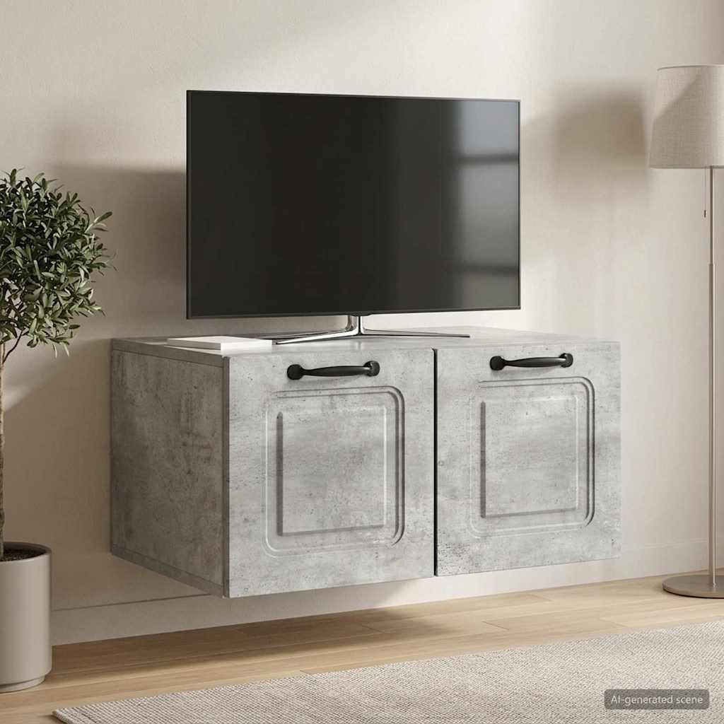 Mobile Porta TV da Muro Grigio Cemento 59,5 x 41 x 30 cm