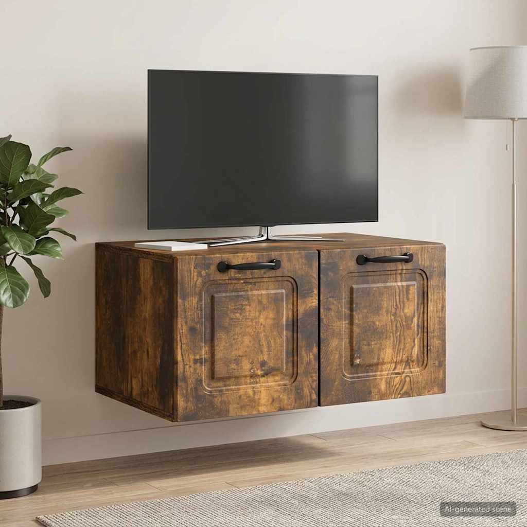 Mobile Porta TV da Muro Rovere Fumo 59,5 x 41 x 30 cm