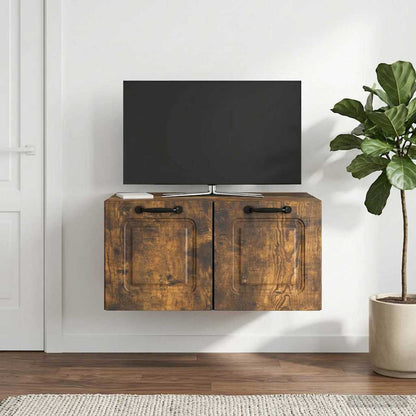 Mobile Porta TV da Muro Rovere Fumo 59,5 x 41 x 30 cm