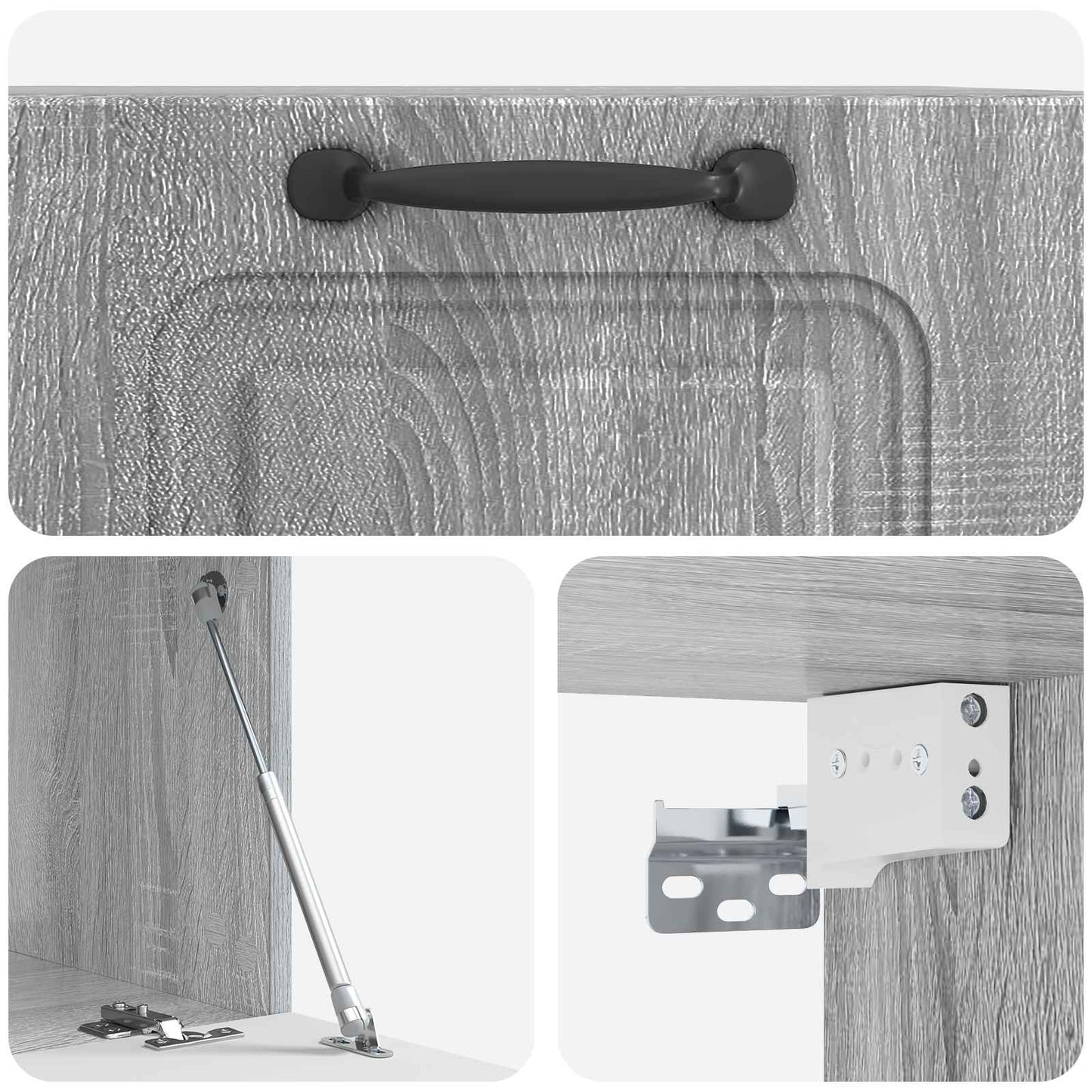 Mobile Porta TV da Muro Grigio Sonoma 59,5 x 41 x 30 cm | homemem39