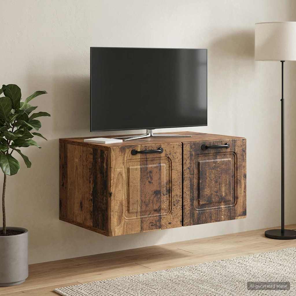 Mobile Porta TV da Muro Legno antico 59,5 x 41 x 30 cm