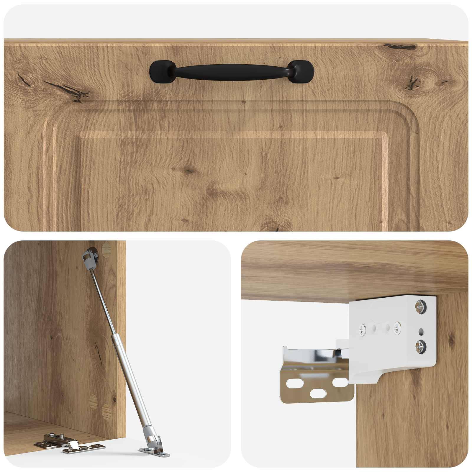 Mobile Porta TV da Muro Rovere Artigianale 59,5 x 41 x 30 cm | homemem39