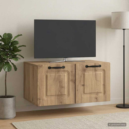 Mobile Porta TV da Muro Rovere Artigianale 59,5 x 41 x 30 cm