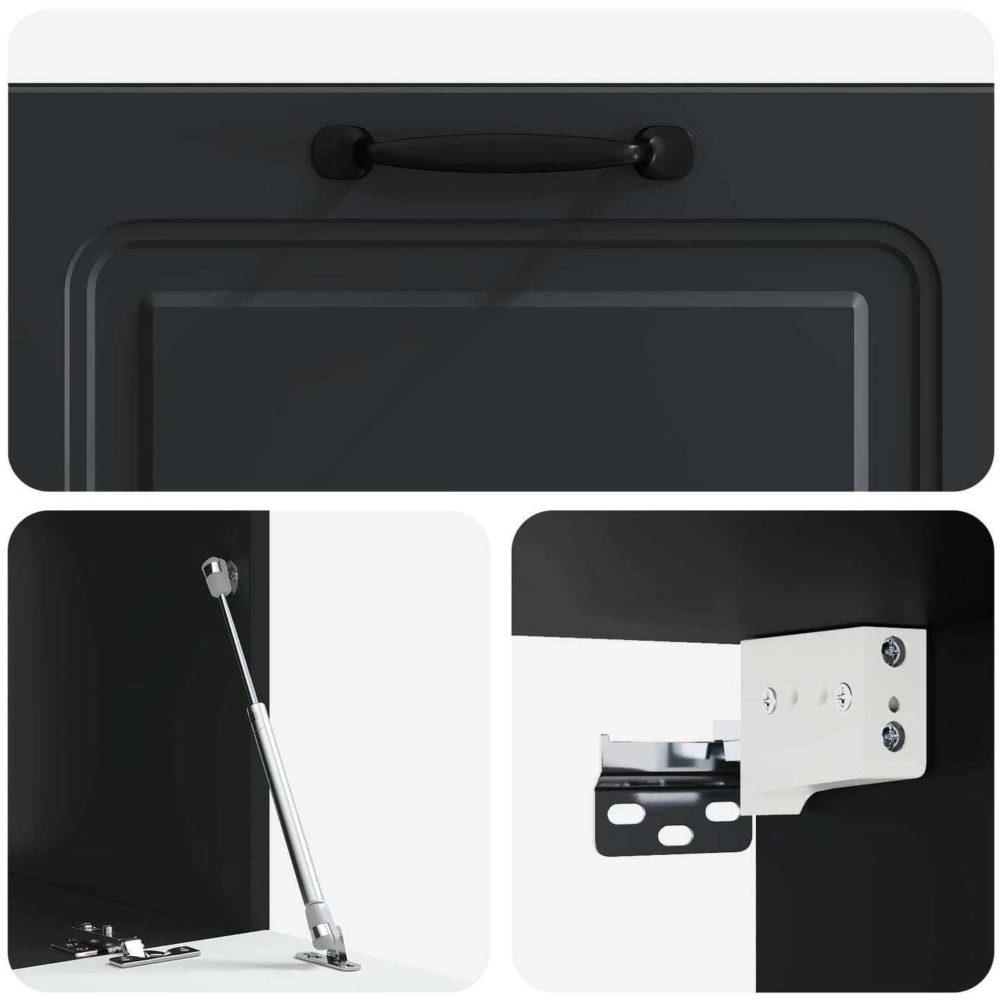 Mobile Porta TV da Muro Nero 78,5 x 41 x 30 cm