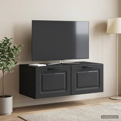 Mobile Porta TV da Muro Nero 78,5 x 41 x 30 cm