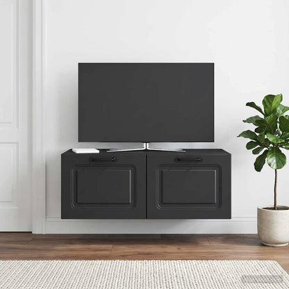 Mobile Porta TV da Muro Nero 78,5 x 41 x 30 cm