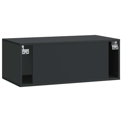 Mobile Porta TV da Muro Nero 78,5 x 41 x 30 cm