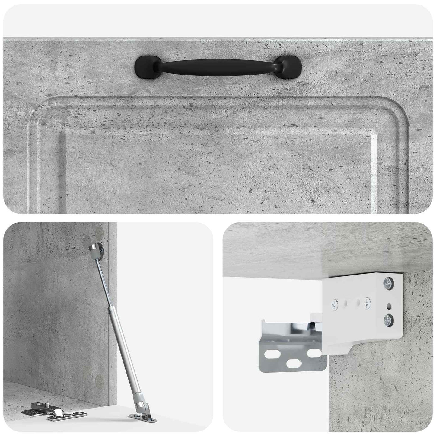 Mobile Porta TV da Muro Grigio Cemento 78,5 x 41 x 30 cm | homemem39