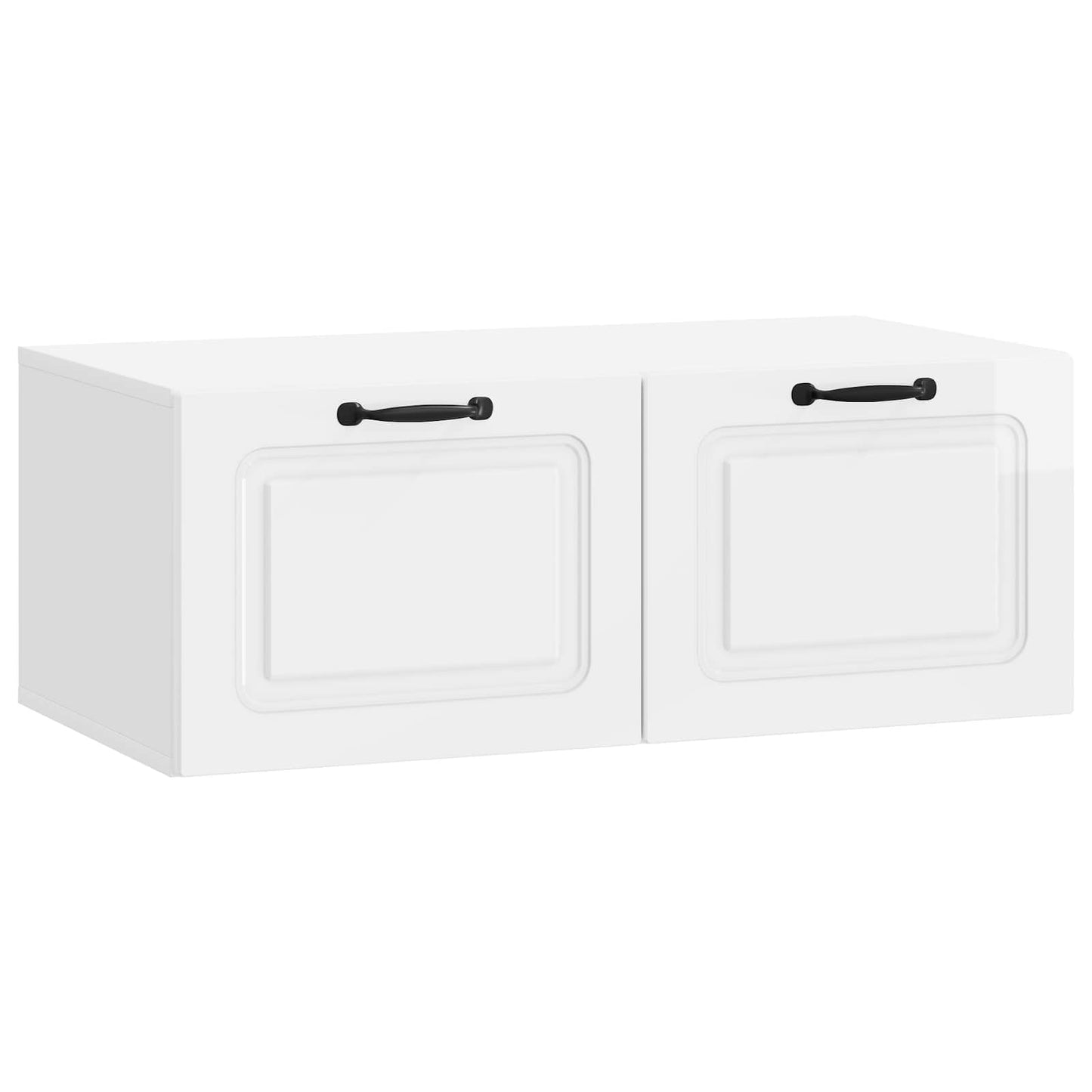 Mobile Porta TV da Muro Bianco Lucido 78,5 x 41 x 30 cm | homemem39