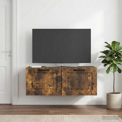 Mobile Porta TV da Muro Rovere Fumo 78,5 x 41 x 30 cm