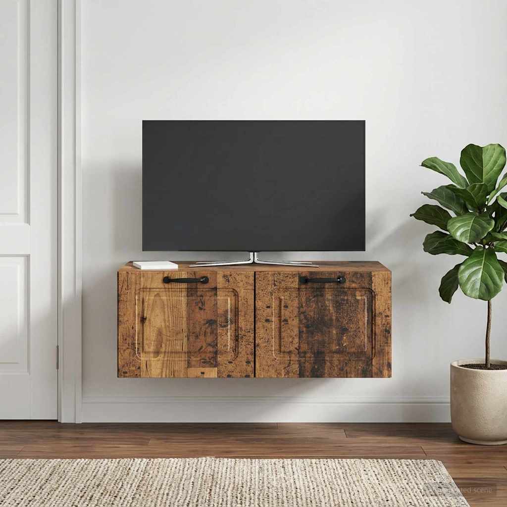 Mobile Porta TV da Muro Legno antico 78,5 x 41 x 30 cm