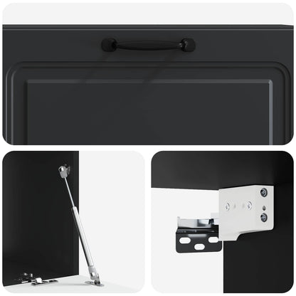 Mobile Porta TV da Muro Montaggio a parete Nero 98 x 41 x 30 cm