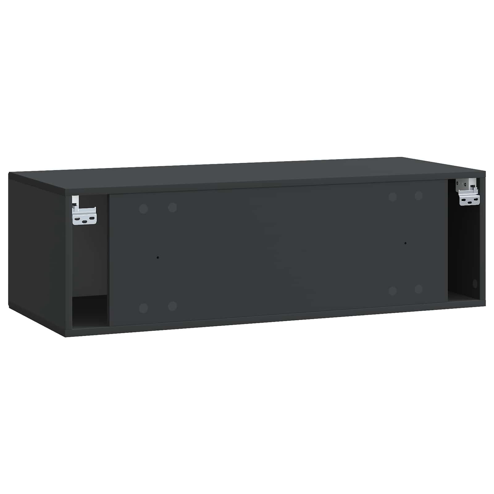Mobile Porta TV da Muro Montaggio a parete Nero 98 x 41 x 30 cm | homemem39