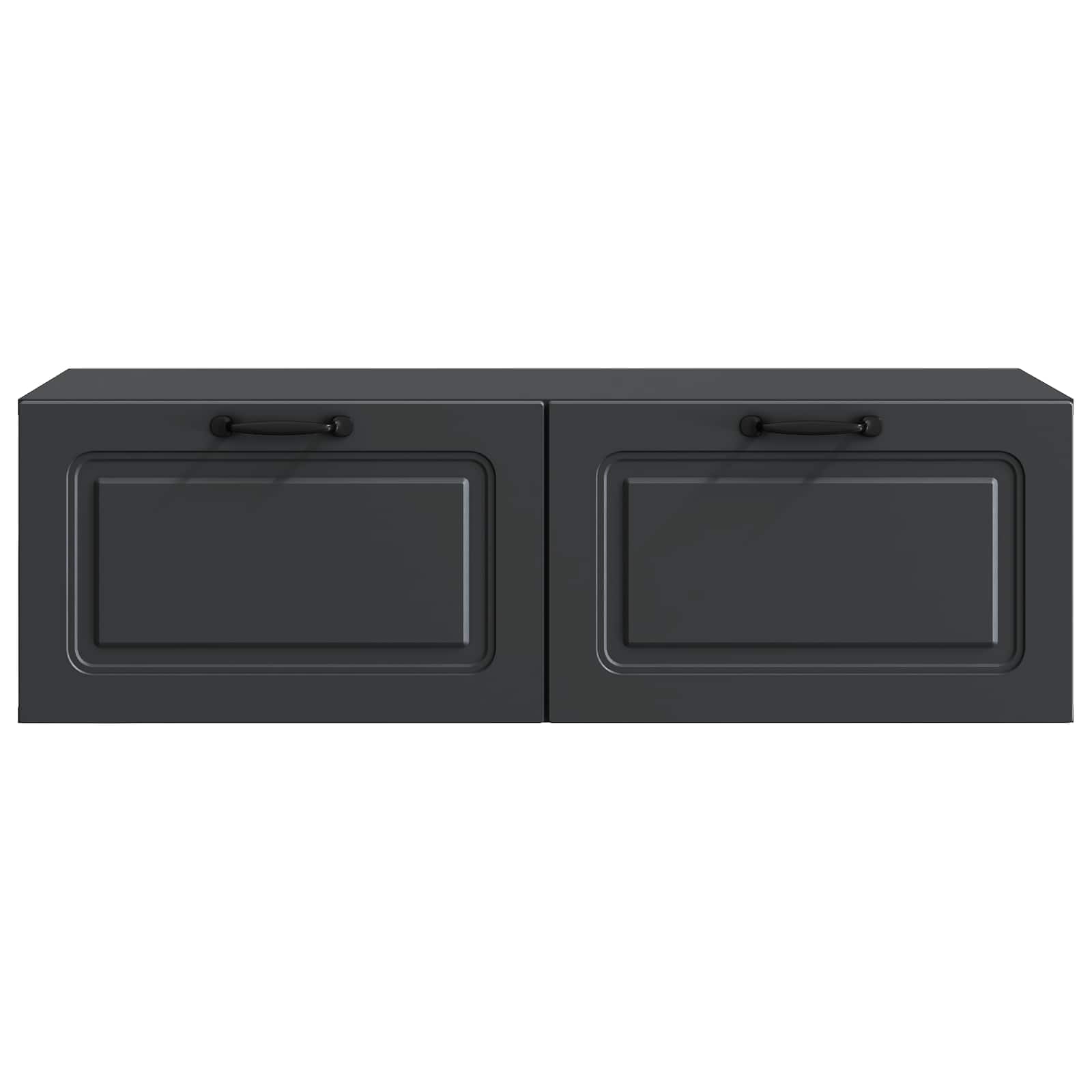 Mobile Porta TV da Muro Montaggio a parete Nero 98 x 41 x 30 cm | homemem39
