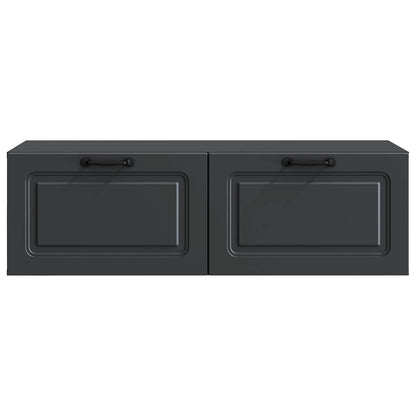 Mobile Porta TV da Muro Montaggio a parete Nero 98 x 41 x 30 cm | homemem39