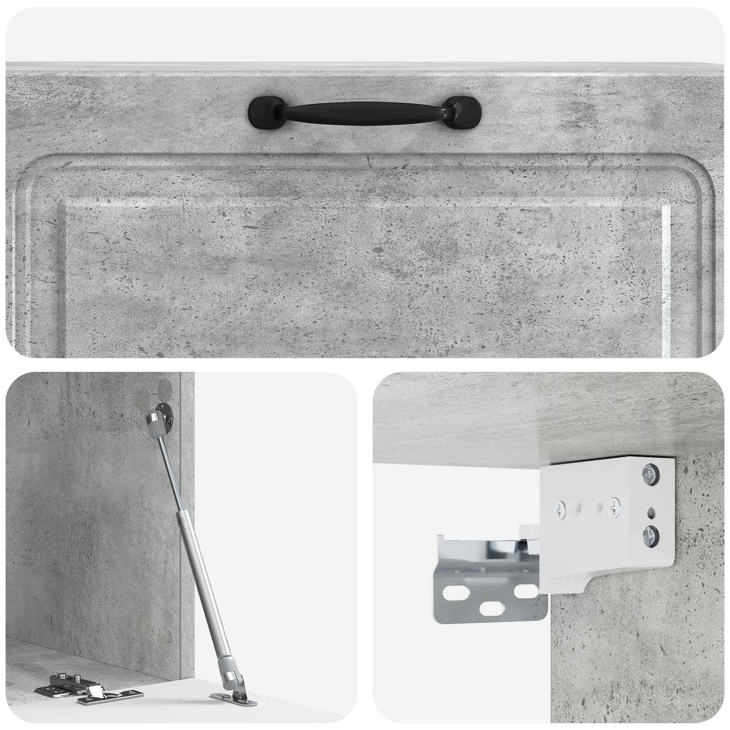 Mobile Porta TV da Muro Grigio Cemento 98 x 41 x 30 cm