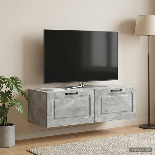 Mobile Porta TV da Muro Grigio Cemento 98 x 41 x 30 cm