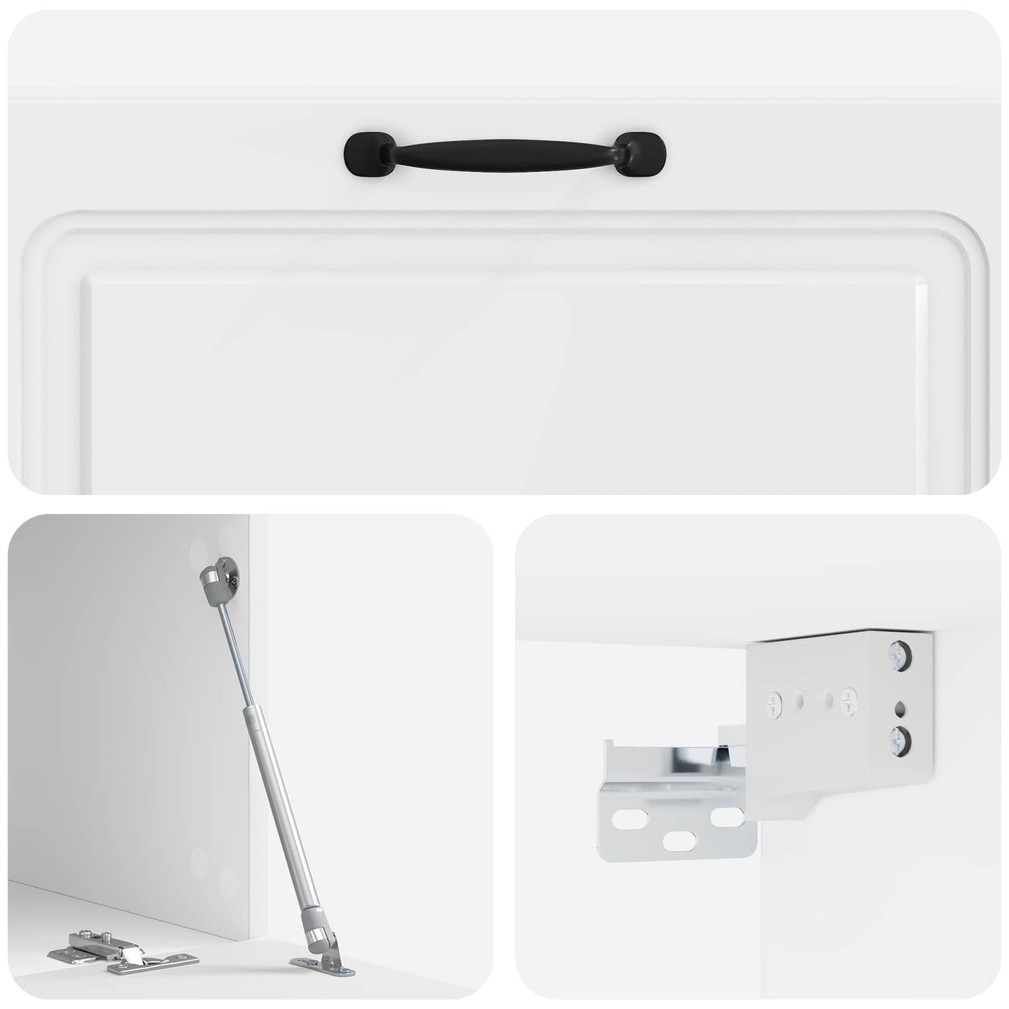 Mobile Porta TV da Muro Bianco Lucido 98 x 41 x 30 cm | homemem39
