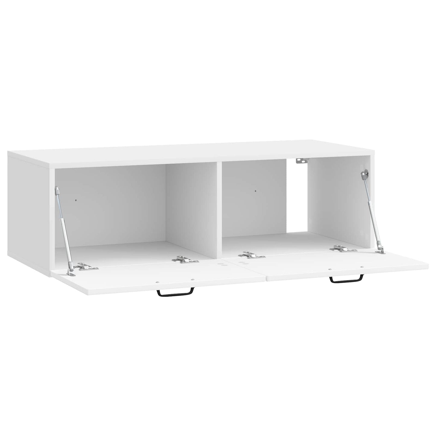 Mobile Porta TV da Muro Bianco Lucido 98 x 41 x 30 cm | homemem39