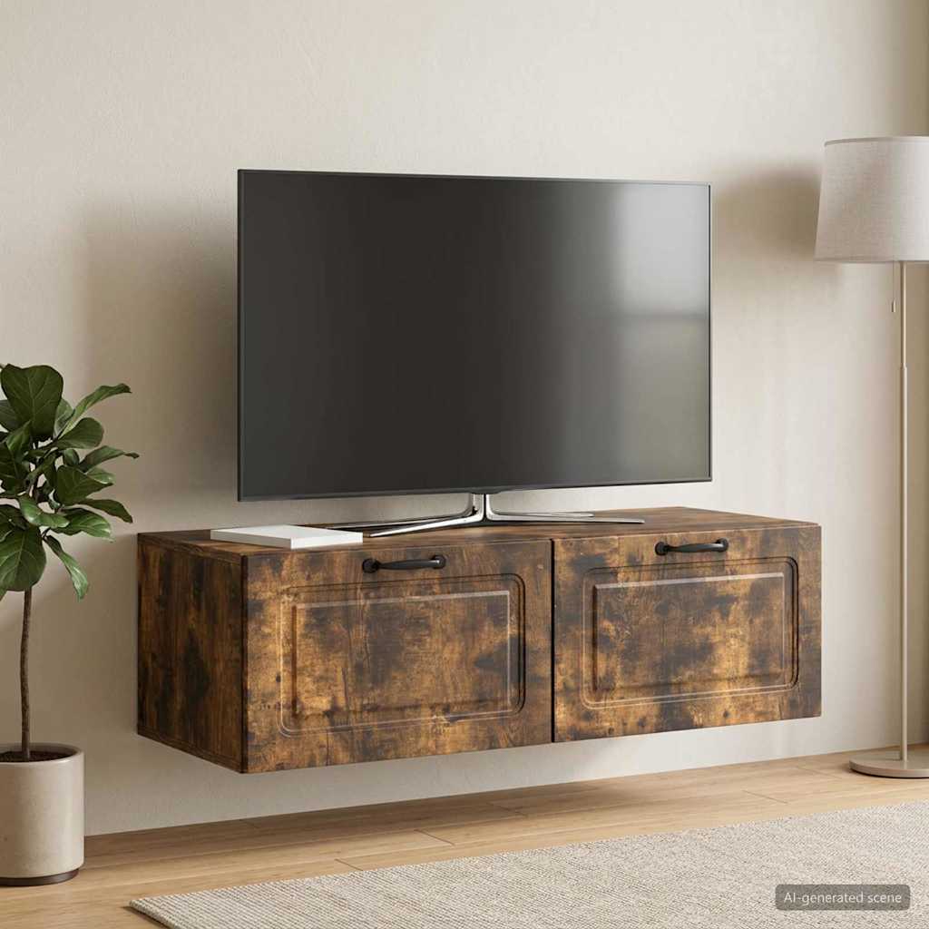 Mobile Porta TV da Muro Rovere Fumo 98 x 41 x 30 cm