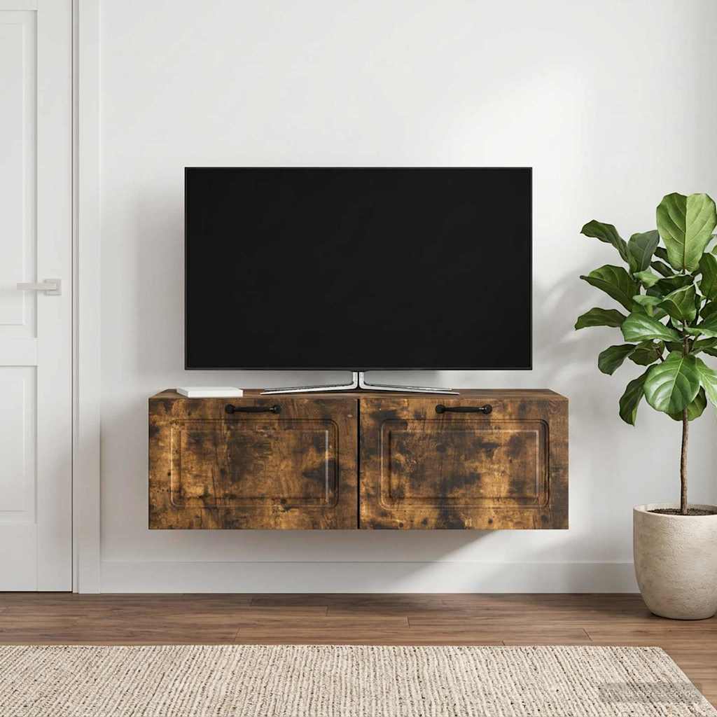 Mobile Porta TV da Muro Rovere Fumo 98 x 41 x 30 cm
