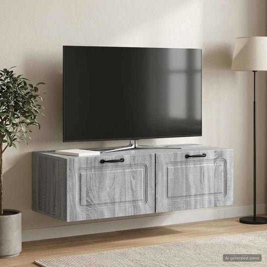 Mobile Porta TV da Muro Grigio Sonoma 98 x 41 x 30 cm