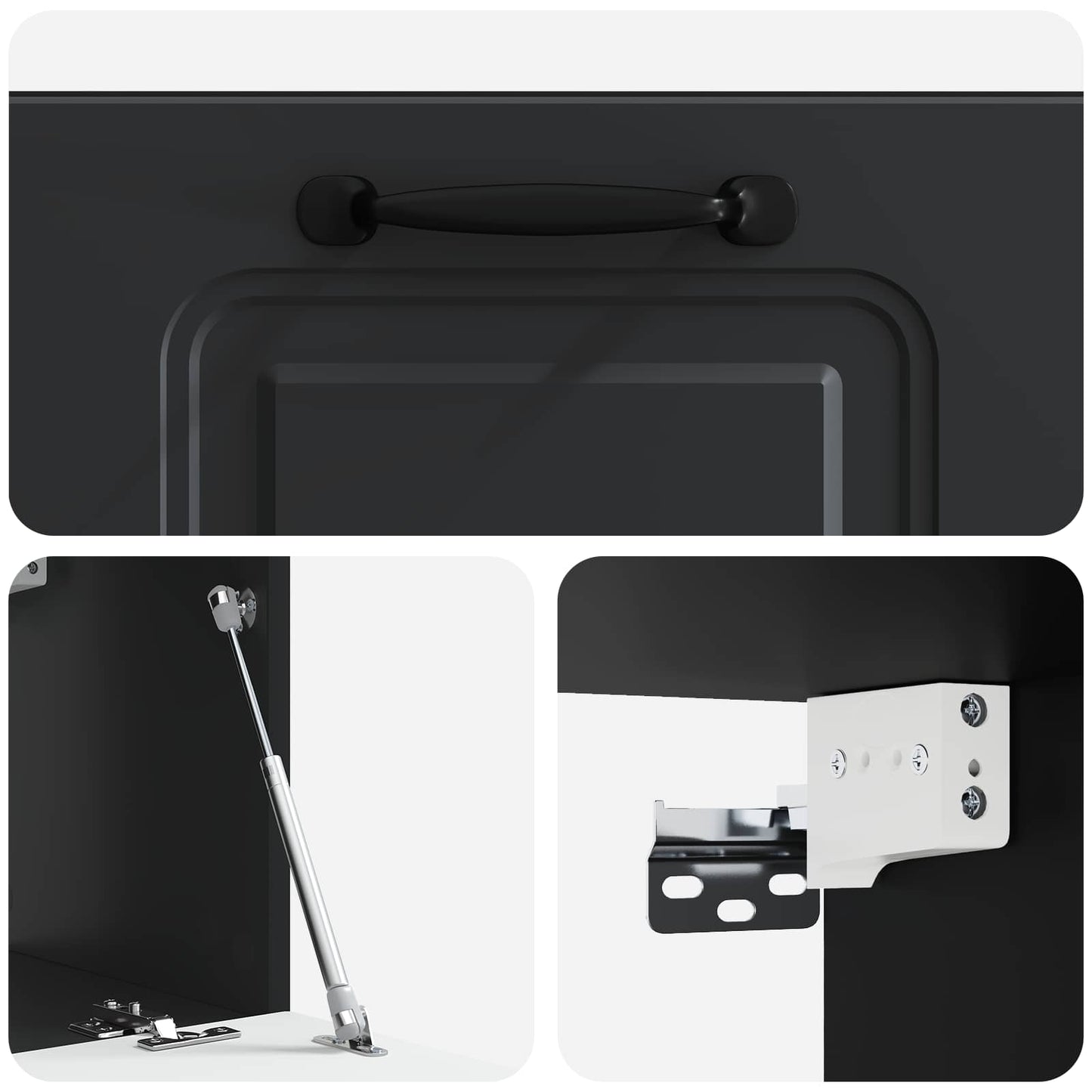 Mobile Porta TV da Muro Nero 59,5 x 31 x 30 cm | homemem39